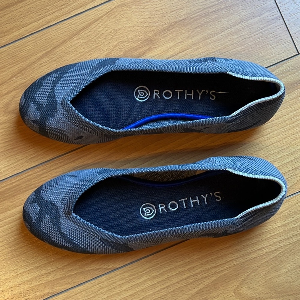 Rothy’s Grey Camo flats size 6.5